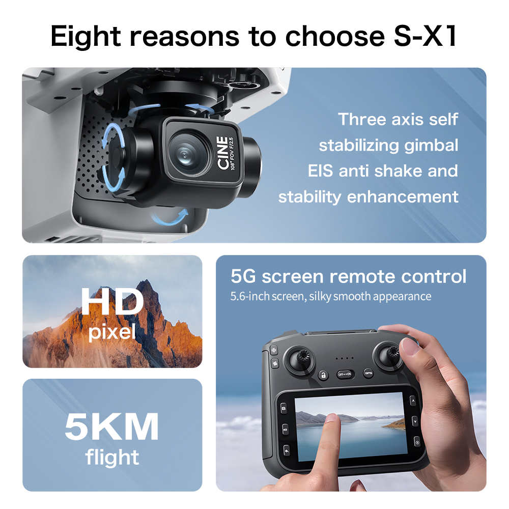 S-X1 MAX GPS Drone, 3 Eksenli  - Drone Gps Mount incelemesi ve fiyatı
